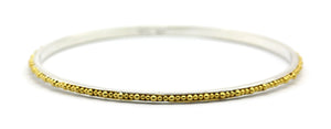 INDA Thin Beaded Bangle Bracelet With 18K Gold Vermeil