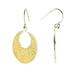 KALA Large Disk Gold Dotted Earrings