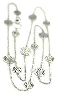 KALA Round Dotted Reversible Station Necklace 24 - 26"
