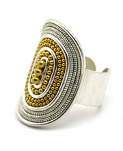 Load image into Gallery viewer, RAYA Gold Beaded Cigar Band Adjustable Ring
