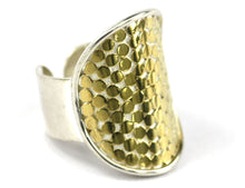 Load image into Gallery viewer, KALA Cigar Band Gold Dotted Adjustable Ring
