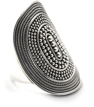 Load image into Gallery viewer, RAYA Large Heavy Beaded Cigar Band Ring
