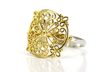 Load image into Gallery viewer, FILI Gold Delicate Floral Filigree Ring
