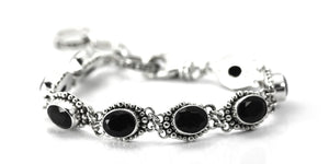 PADMA Beaded black Onyx Station Bracelet