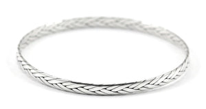 ANYA woven silver bangle