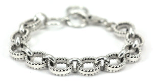 INDA Thick Beaded Edge Link Bracelet