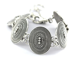 RAYA Concentric oval Beaded station bracelet