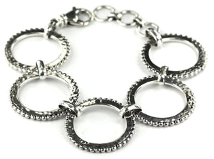DASA Hammered beaded Ring Link Bracelet
