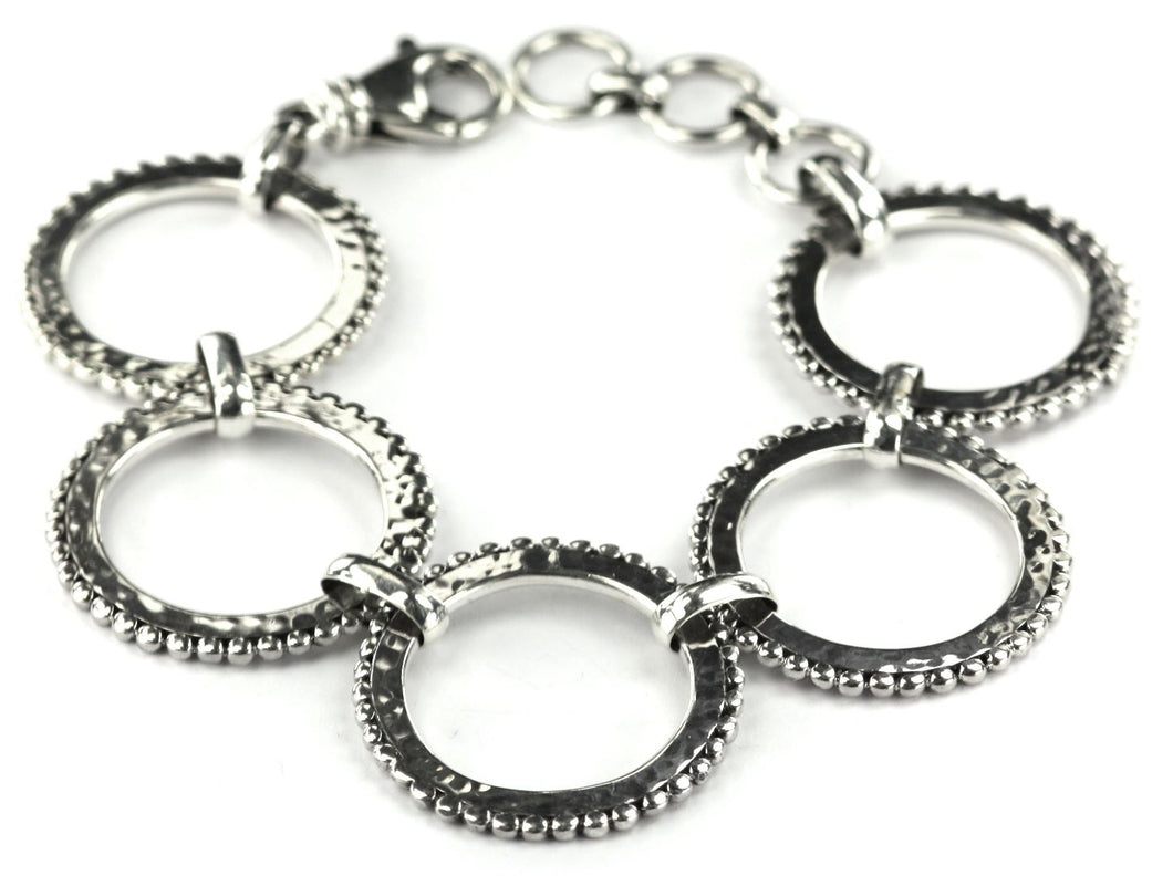 DASA Hammered beaded Ring Link Bracelet
