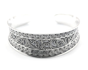 DEWI Concave Filigree Cuff Bracelet