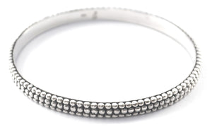 WEDA Heavy Triple Beaded Bangle Bracelet
