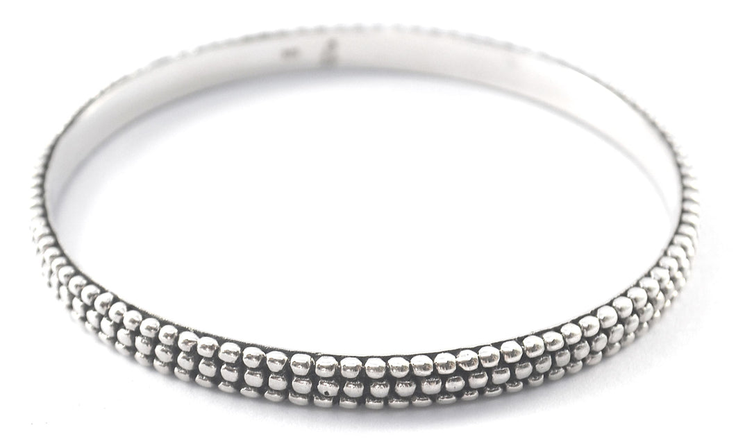 WEDA Heavy Triple Beaded Bangle Bracelet