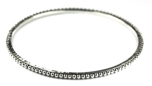 DASA Hammered Edge Beaded Bangle Bracelet