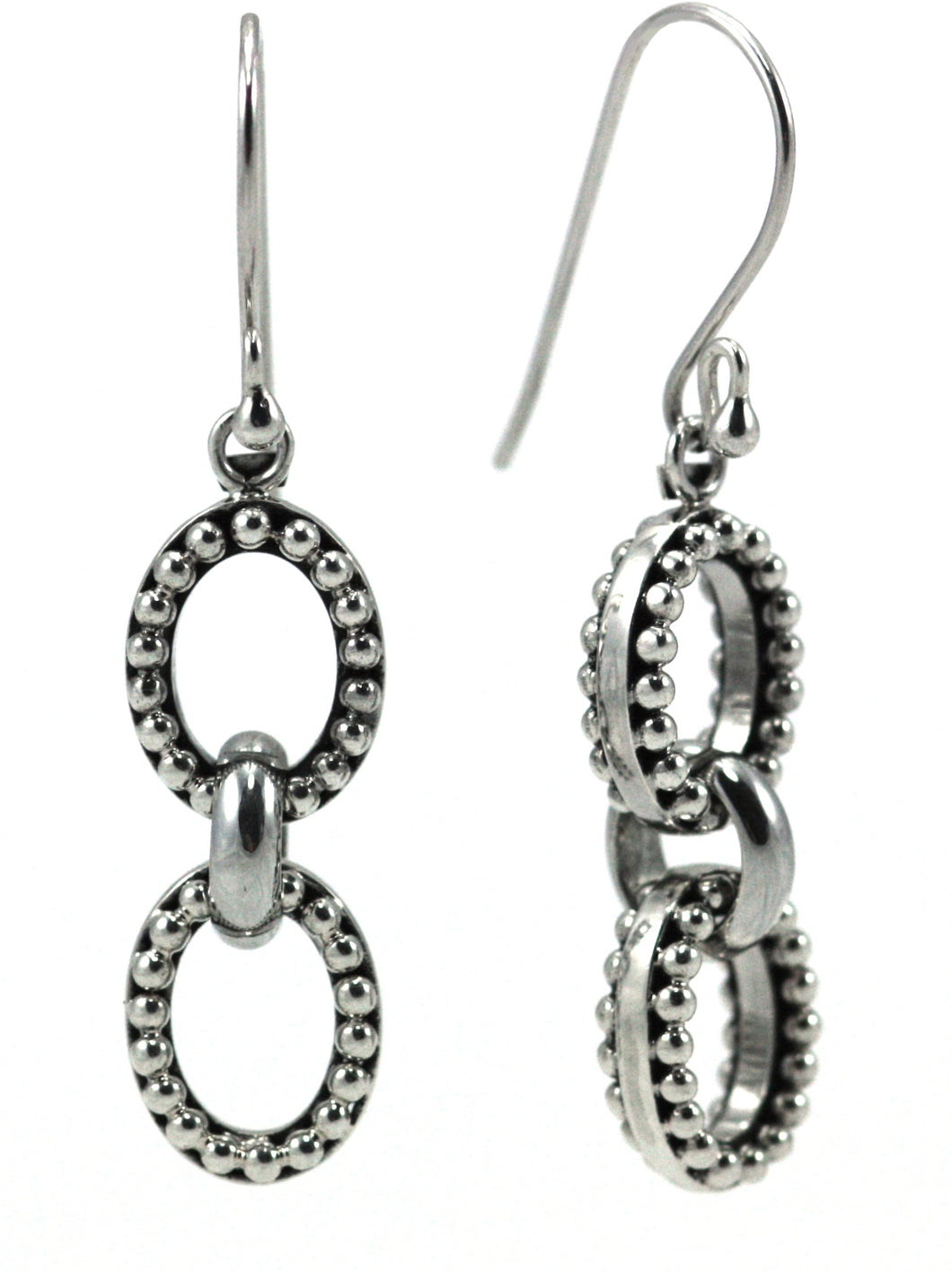 INDA Thick Beaded Drop Link Earrings