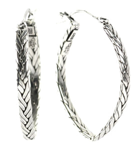 ANYA Woven Half Hoop Posted Earrings