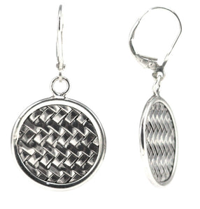 ANYA Woven Disk Earrings