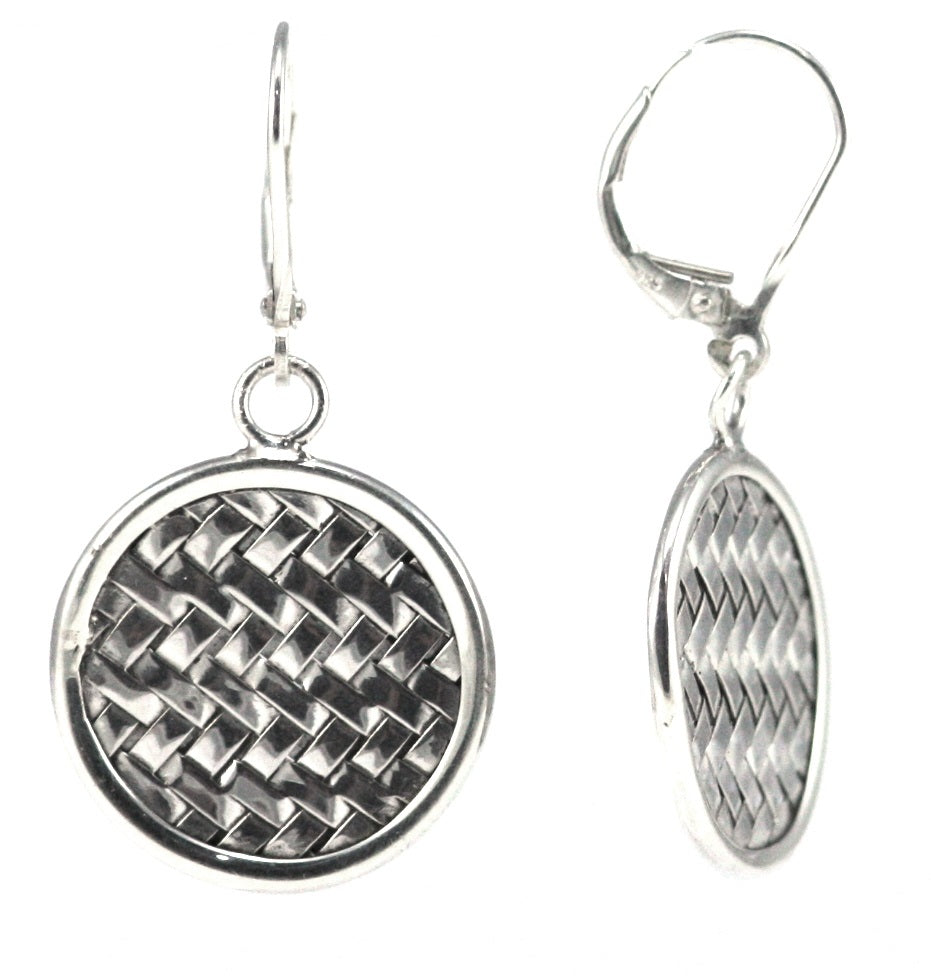 ANYA Woven Disk Earrings
