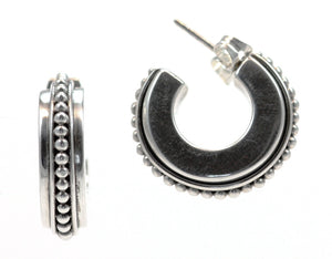 SURA Beaded Wrap Hoop Earrings