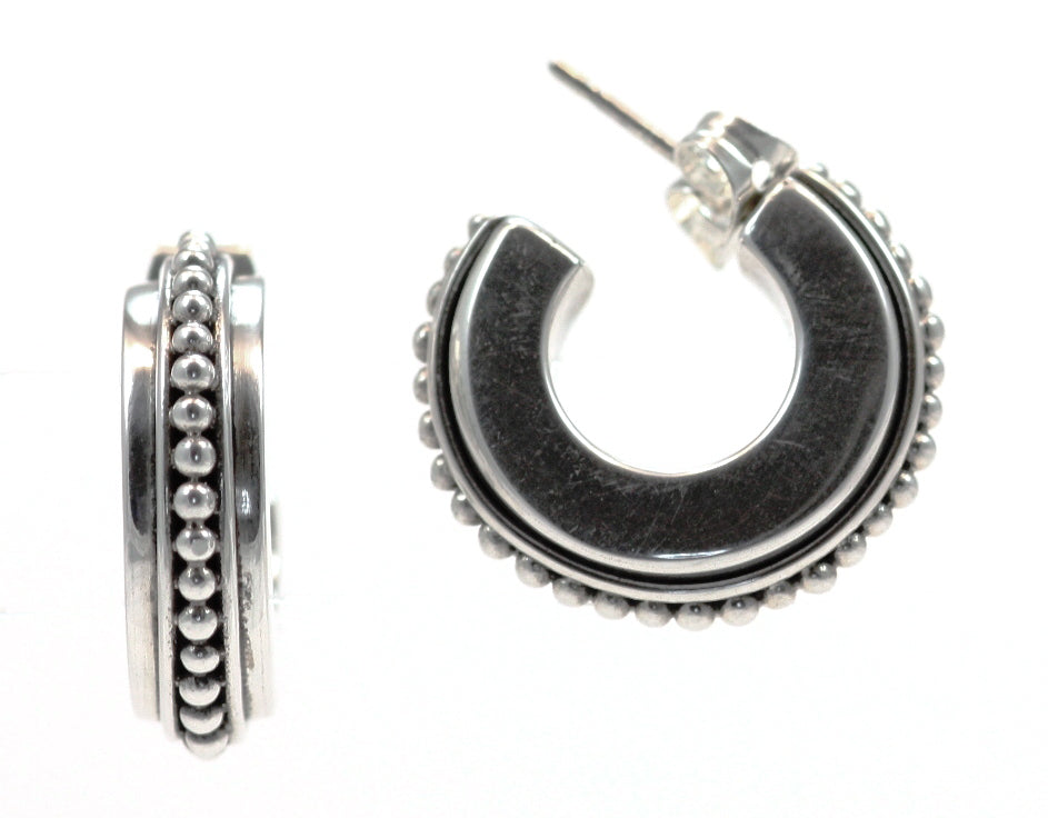 SURA Beaded Wrap Hoop Earrings