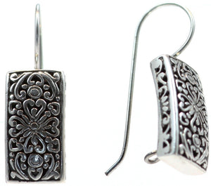 WEDA Floral Filigree Rectangle Drop Earring