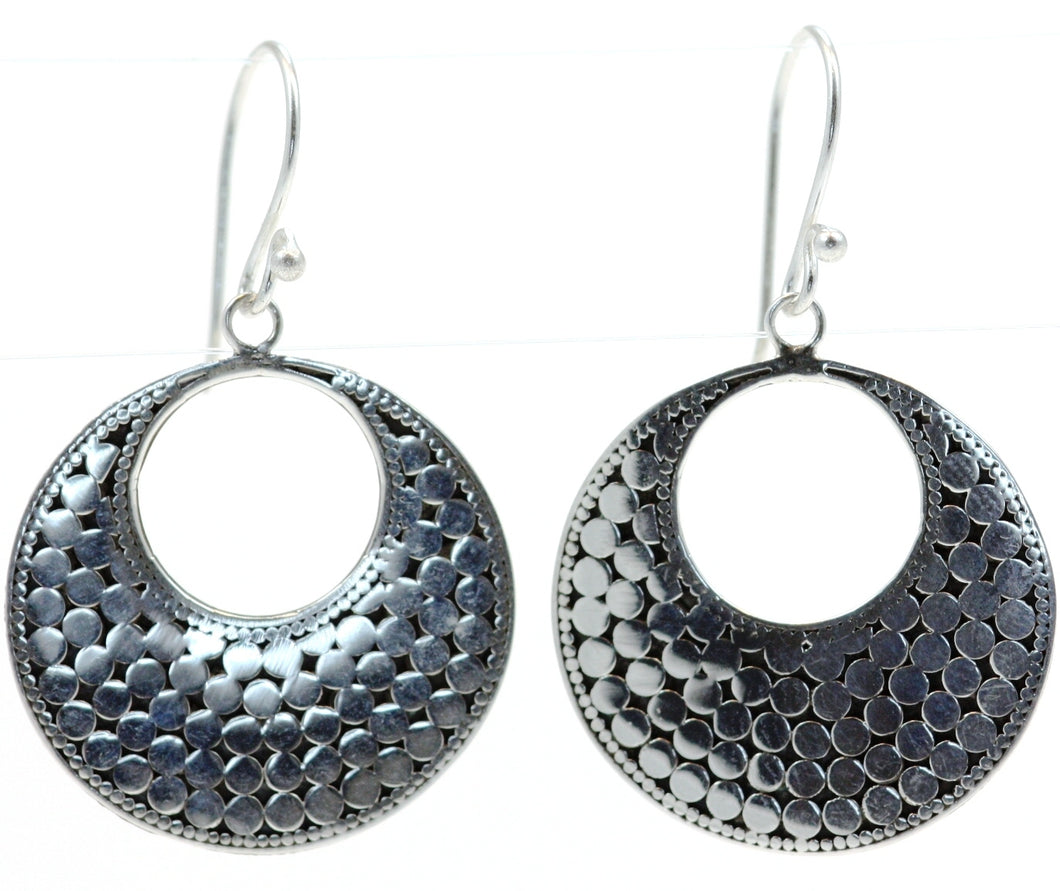 KALA Large Disk Dotted Earrings