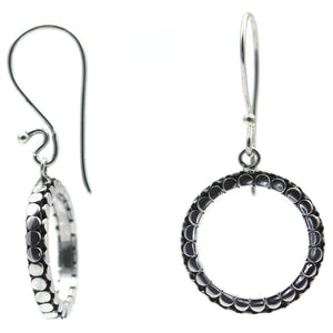KALA Round Dotted Hoop Drop Earrings