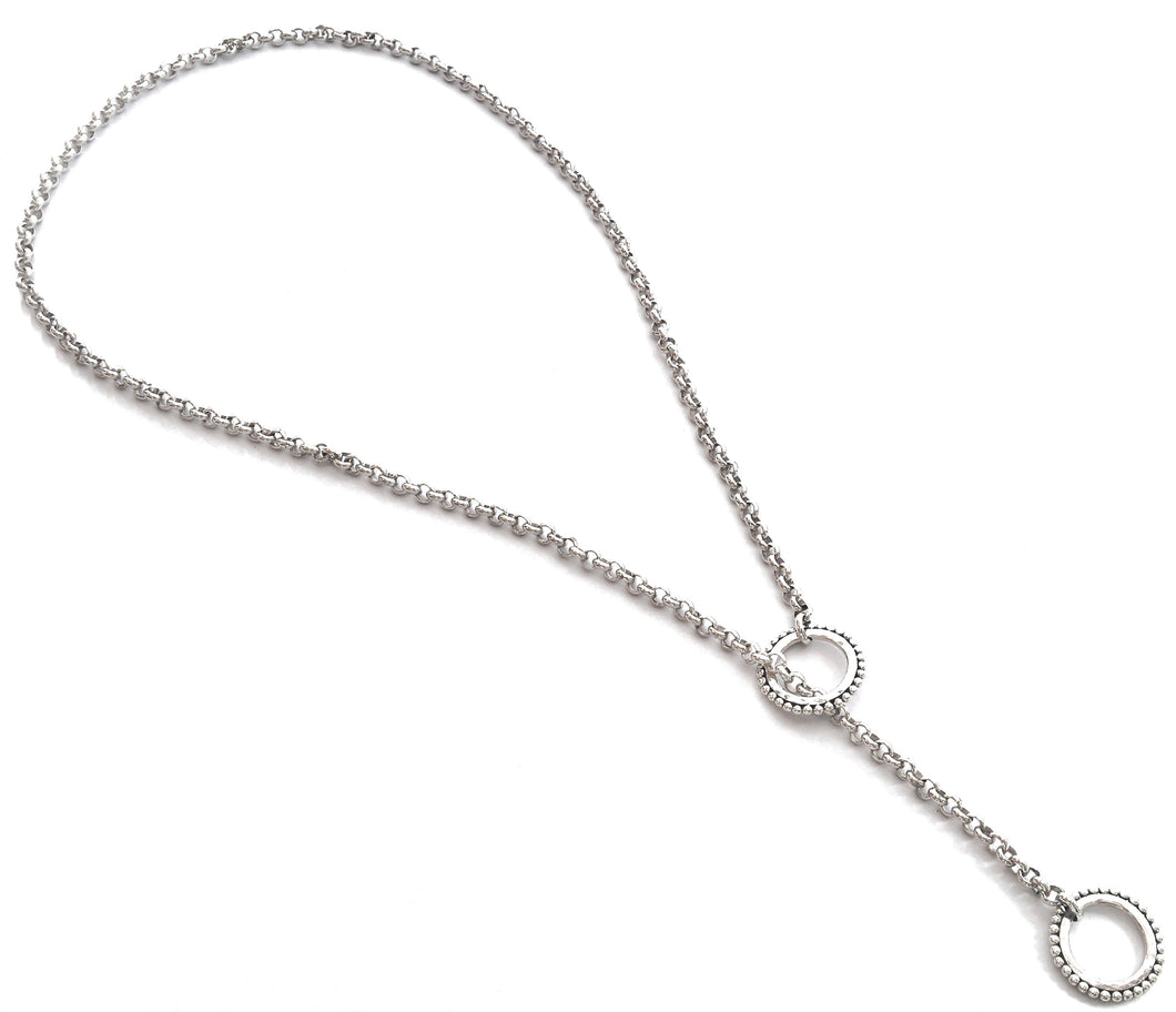 DASA Hammered Beaded Lariat Necklace