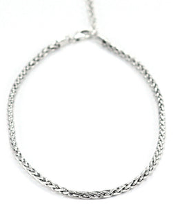 SURA Heavy 4mm Wheat Chain Necklace 18-21"