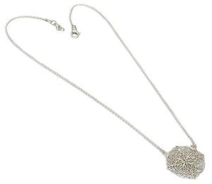 FILI Round Floral Filigree Necklace