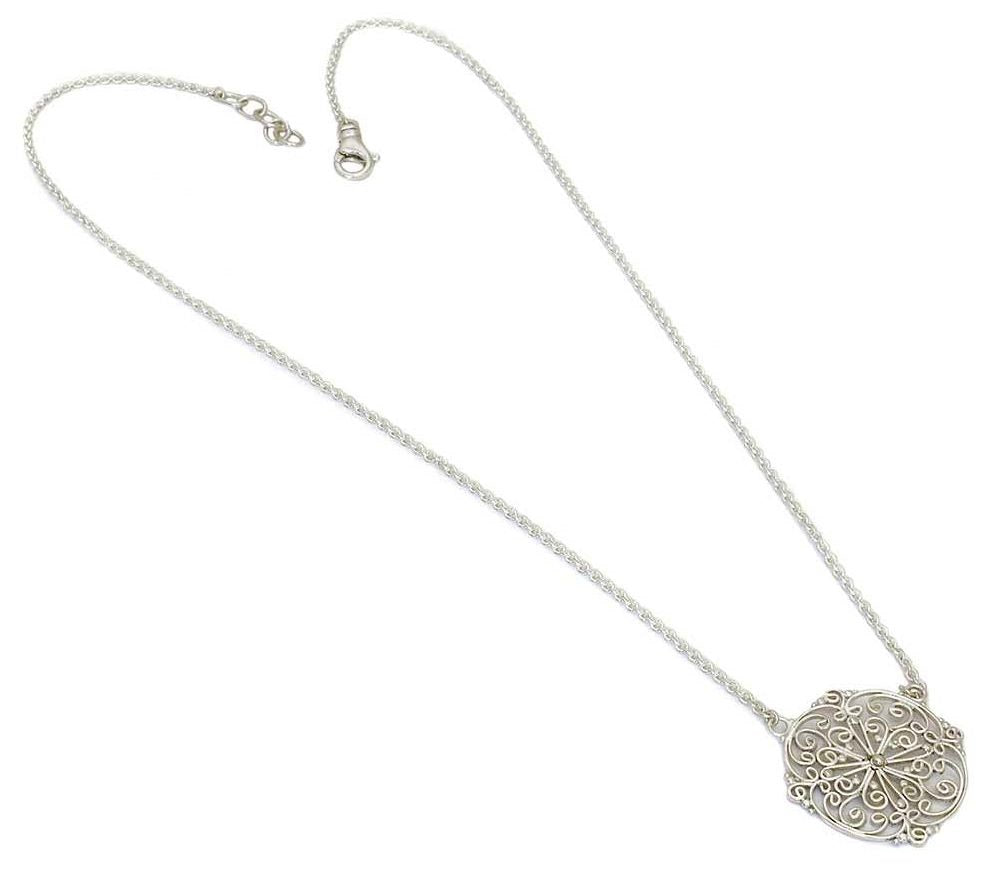 FILI Round Floral Filigree Necklace