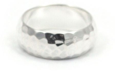 INDA Thick Hammered Silver Ring
